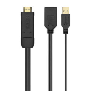 aisens conversor activo hdmi 2.0 + usb alim. a displayport v1.2 hdmi/m usb/m dp/h 10cm color negro