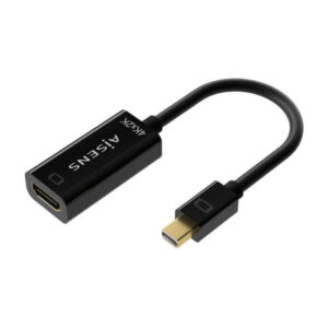 aisens conversor mini dp v1.2 a hdmi v1.4 4k@30hz mdp/m hdmia/h 15cm color negro
