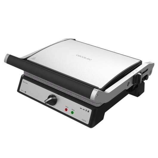 cecotec rock'n grill 2400 parrilla electrica 2400w placa superior flotante revestimiento de piedra rockstone regulador de temperatura apertura 180º superficie 28,5x22,5 cm