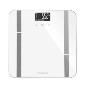 cecotec surface precision 9400 full healthy bascula de baño alta precision plataforma de cristal templado pantalla lcd invertida peso max. 180kg