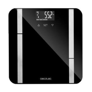 cecotec surface precision 9450 full healthy bascula de baño alta precision plataforma de cristal templado pantalla lcd invertida peso max. 180kg