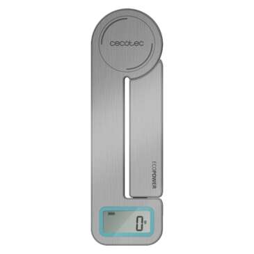 cecotec cook control 10100 ecopower compact bascula de cocina plegable sin pilas precision de 1gr peso max. 5kg pantalla lcd funcion tara funcion solidos y liquidos