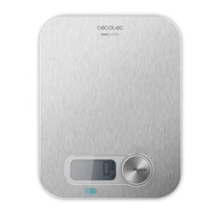 cecotec cook control 10200 ecopower inox bascula de cocina funciona sin pilas precision de 1gr peso max. 8kg pantalla lcd funcion tara funcion solidos y liquidos