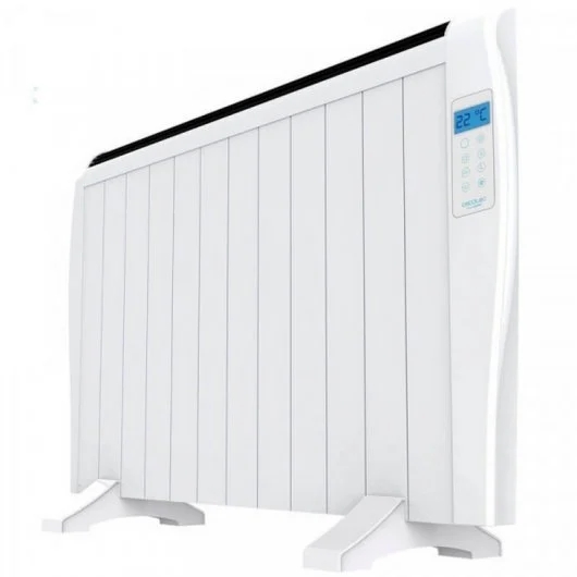 cecotec ready warm 2500 thermal radiador electrico bajo consumo 1800w 12 elementos colocacion en pared o de pie pantalla led 3 modos temporizador mando a distancia