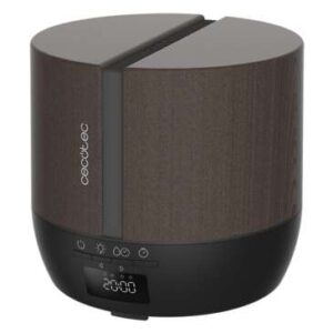 cecotec purearoma 550 connected black woody difusor de aromas 500ml bluetooth pantalla led altavoz temporizador 12h 3 modos de funcionamiento cobertura 30m2