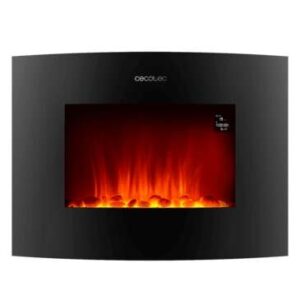 cecotec ready warm 2250 curved flames connected chimenea electrica 2000w wifi tamaño 22" 2 niveles de potencia mando a distancia panel curvo temporizador
