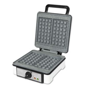 cecotec fun gofrestone double gofrera 1200w capacidad para 2 gofres revestimiento antiadherente rockstone termostato regulable gofres gran formato