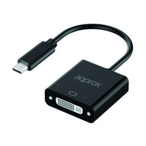 approx adaptador usb c macho a dvi hembra resolucion hasta 1080p/60hz cable de 13cm