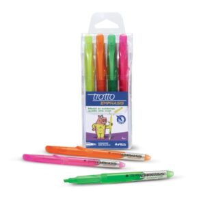 tratto emphasis pack de 4 rotuladores fluorescentes tinta con base de agua colores surtidos