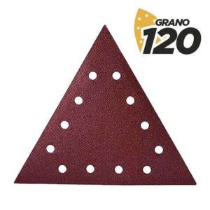 blim pack de 5 lijas con velcro para lijadora bl0223 grano 120 formato triangular