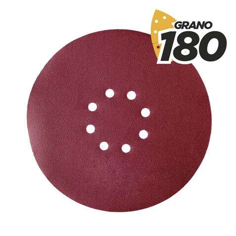 blim pack de 5 lijas con velcro para lijadora bl0223 grano 180 formato circular