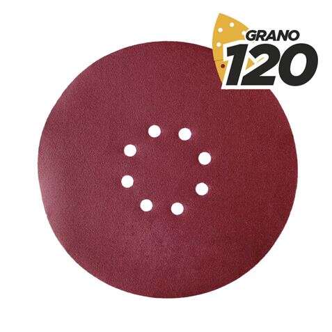 blim pack de 5 lijas con velcro para lijadora bl0223 grano 120 formato circular