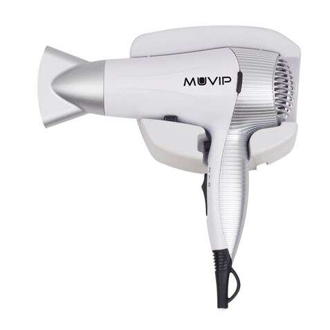 muvip secador de pelo 2200w motor dc base para colgar en pared 2 velocidades y 3 temperaturas boton aire frio cable 1.8m