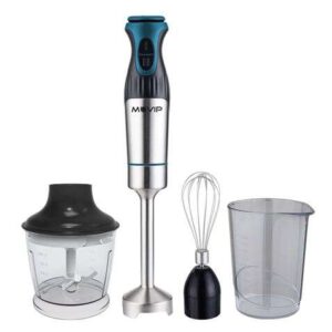 muvip batidora de mano inox 1200w + accesorios 2 velocidades control de velocidad cuerpo de acero inoxidable