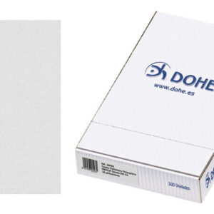 dohe caja de 100 fundas multitaladro premium 80 micras a4 16 perforaciones polipropileno rugoso transparentes