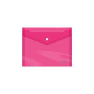 dohe sobre portadocumentos a5 cierre de broche polipropileno cristal transparente 150 micras color rosa