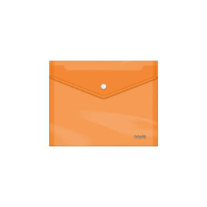 dohe sobre portadocumentos a5 cierre de broche polipropileno cristal transparente 150 micras color naranja