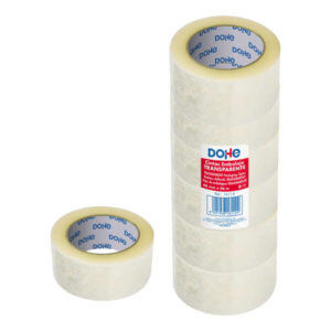 dohe pack de 6 precintos de polipropileno medidas 48mm x 66m transparente