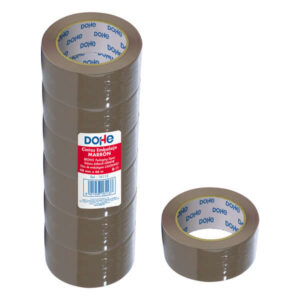 dohe pack de 6 rollos de precinto de polipropileno medidas 48mm x 66m color marron