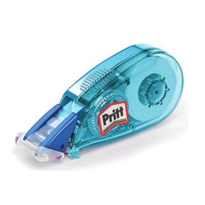 pritt micro roller cinta correctora 5mm x 6m aplicacion limpia preciso reciclable colores azul, verde y rosa