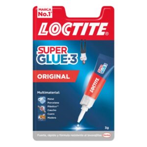 loctite super glue 3 original pegamento transparente instantaneo 3gr formula triple resistencia secado en 3 segundos tapon antiobstruccion 2640968/2973421