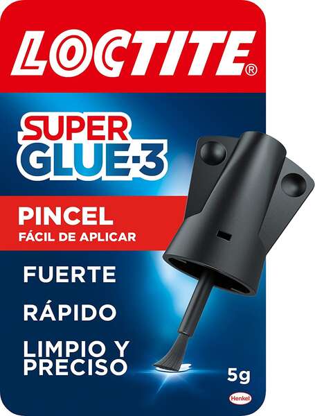loctite super glue 3 pincel 5gr adhesivo universal triple resistencia fuerza y uso instantaneo 2640969/2046283/2640782/2641844/2971997