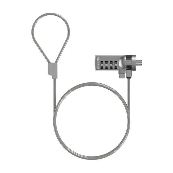 aisens cable de seguridad con cerradura de combinacion para ordenador, monitor, portatil 1.5m