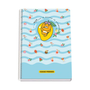 dohe kakao friends summer holiday cuaderno espiral tapa rigida tamaño folio de 80 hojas 90gr hojas con cuadricula 4mm