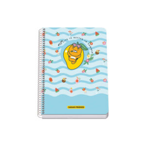 dohe kakao friends summer holiday cuaderno espiral tapa rigida tamaño a5 de 80 hojas 90gr hojas con cuadricula 4mm