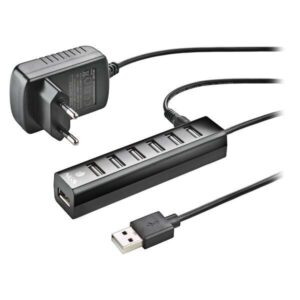 ngs ihub7 tiny hub usb 2.0 7 puertos usb 2.0 adaptador de corriente velocidad hasta 480mbps