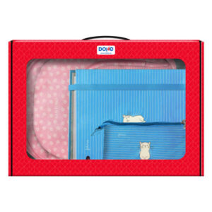 dohe santoro felines pack de mochila grande + portatodo triple + carpeta de 4 anillas formato a4 con recambio de 100 hojas