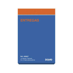 dohe talonario de entregas cuarto natural 50x3 hojas autocopiativas triplicado