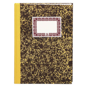 dohe cuaderno cartone modelo cuentas corrientes de 100 hojas folio natural tapa en tres piezas con lomera de tela interior en papel offset de 70g/m2 cosidos a hilo vegetal lomo amarillo