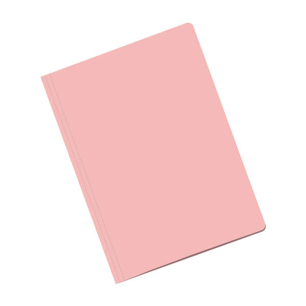 dohe pack de 50 subcarpetas de cartulina tamaño folio ranura para fastener color rosa claro