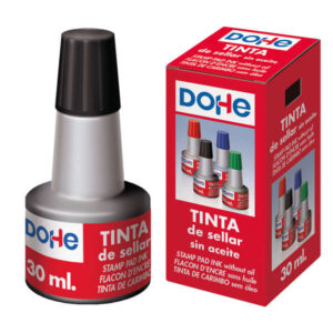 dohe tinta para tampones y sellos 30ml color negro