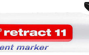 edding retract 11 rotulador permanente retractil punta redonda trazo entre 1.5 y 3mm recargable secado rapido color negro