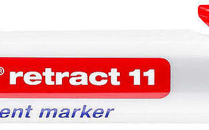 edding retract 11 rotulador permanente retractil punta redonda trazo entre 1.5 y 3mm recargable secado rapido color rojo