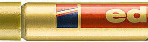 edding 780 rotulador permanente de tinta opaca punta redonda trazo 0.8mm puntas de recambio disponibles secado rapido color oro