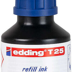 edding t25 bote de recarga para rotulador permanente capacidad 30ml color azul