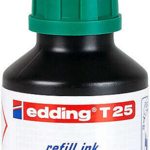 edding t25 bote de recarga para rotulador permanente capacidad 30ml color verde