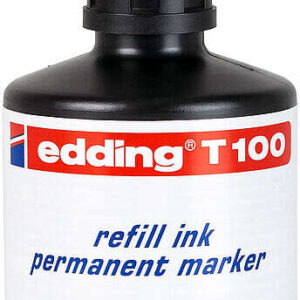 edding t100 bote de recarga para rotulador permanente capacidad 100ml color negro