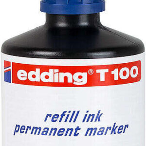 edding t100 bote de recarga para rotulador permanente capacidad 100ml color azul