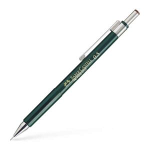 faber castell tk fine 9713 portaminas mina hb trazo 0.5mm goma de borrar integrada