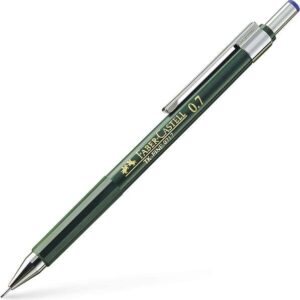 faber castell tk fine 9713 portaminas mina hb trazo 0.7mm goma de borra integrada