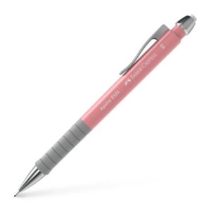 faber castell apollo portaminas trazo 0.5mm agarre ergonomico goma de borra integrada cuerpo color rosa