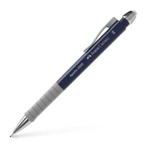 faber castell apollo portaminas trazo 0.5mm agarre ergonomico goma de borra integrada cuerpo color azul oscuro