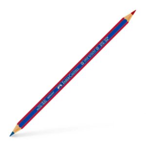 faber castell janus 2160 lapiz fino bicolor hexagonal ecologico resistente a la rotura color rojo/azul