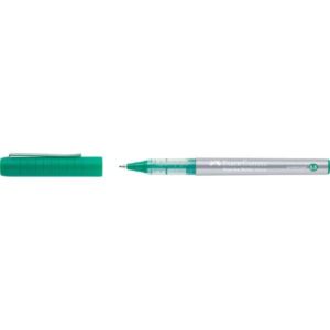faber castell roller free ink boligrafo de tinta liquida punta conica 0,5mm ancho de linea extrafino clip de metal color verde