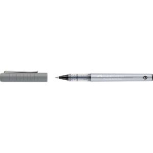 faber castell roller free ink boligrafo de tinta liquida punta conica 0,7mm ancho de linea fino clip de metal color negro