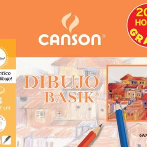 canson minipack de 10 hojas de dibujo basik liso 21x29.7 130g 20% hojas gratis color blanco
